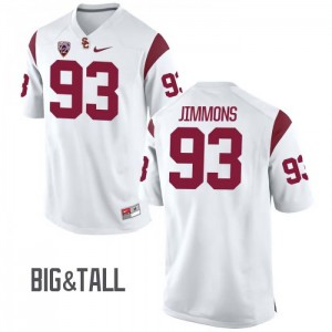 #93 Liam Jimmons USC Trojans Men's Big & Tall University Jersey White