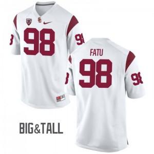 #98 Josh Fatu USC Trojans Men's Big & Tall Football Jerseys White