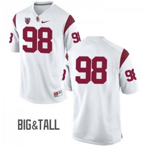 #98 Josh Fatu USC Trojans Men's No Name Big & Tall Stitched Jerseys White