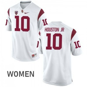#10 John Houston Jr Trojans Women's Official Jersey White
