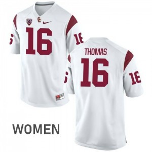 #16 Holden Thomas USC Women's Stitch Jerseys White