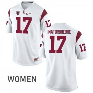 #17 Josh Imatorbhebhe USC Trojans Women's University Jerseys White