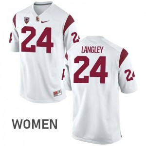 #24 Isaiah Langley USC Women's Embroidery Jersey White