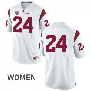 #24 Jake Russell USC Trojans Women's No Name Alumni Jerseys White