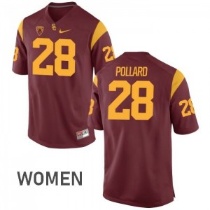 #28 C.J. Pollard USC Women's Football Jerseys White
