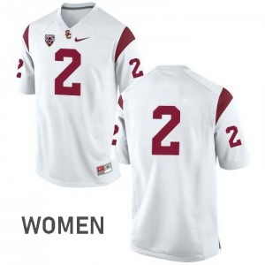 #2 Robert Woods USC Women's No Name College Jersey White