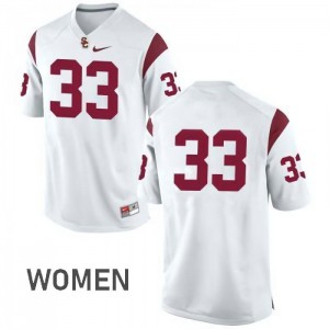#33 Marcus Allen USC Trojans Women's No Name Stitch Jerseys White
