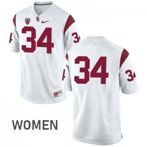 #34 Olajuwon Tucker USC Women's No Name Stitched Jersey White