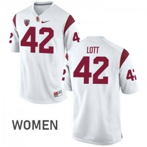 #42 Ronnie Lott Trojans Women's Alumni Jerseys White