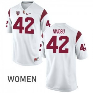 #42 Uchenna Nwosu USC Trojans Women's NCAA Jerseys White