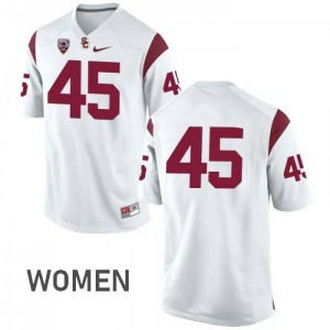 #45 Porter Gustin USC Trojans Women's No Name Alumni Jersey White