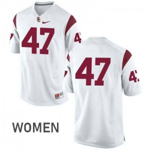 #47 Clay Matthews USC Trojans Women's No Name Alumni Jersey White