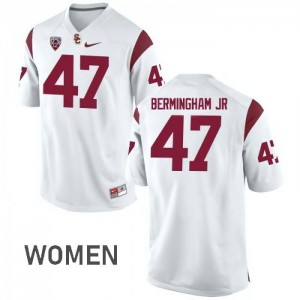 #47 James Bermingham Jr USC Trojans Women's Player Jerseys White