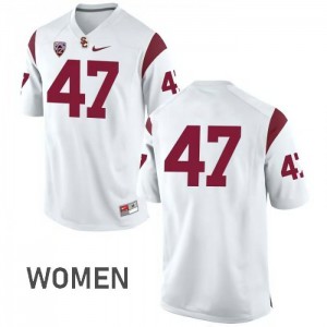 #47 Reuben Peters USC Women's No Name Stitch Jersey White