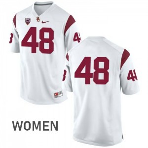 #48 Damon Johnson USC Trojans Women's No Name High School Jerseys White
