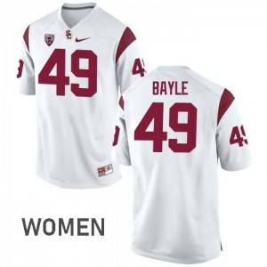 #49 Matt Bayle Trojans Women's NCAA Jersey White