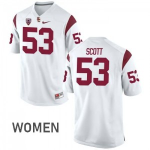 #53 Kevin Scott USC Women's Embroidery Jersey White