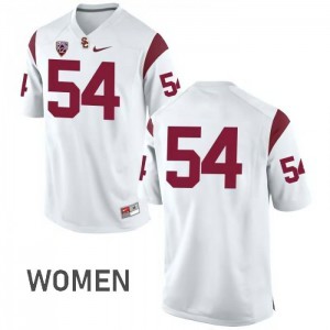 #54 Tayler Katoa Trojans Women's No Name Stitch Jerseys White