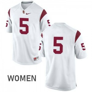 #5 Reggie Bush USC Women's No Name Alumni Jersey White