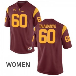 #60 Viane Talamaivao USC Trojans Women's Stitched Jerseys Cardinal