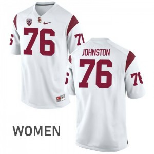 #76 Clayton Johnston USC Trojans Women's Alumni Jerseys White