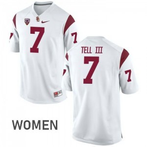 #7 Marvell Tell III USC Trojans Women's High School Jersey White