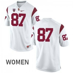 #87 Alec Hursh USC Women's No Name Stitch Jerseys White