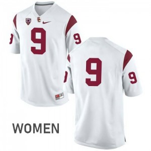 #9 JuJu Smith-Schuster Trojans Women's No Name Alumni Jersey White