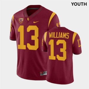 #13 Caleb Williams Trojans Youth NCAA Jerseys - Cardinal