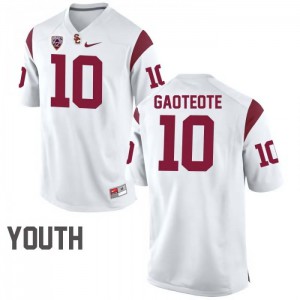 #10 Palaie Gaoteote USC Trojans Youth High School Jersey White