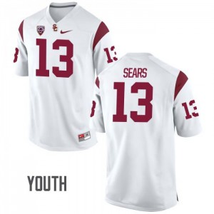 #13 Jack Sears Trojans Youth Stitch Jersey White