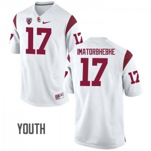 #17 Josh Imatorbhebhe USC Youth Football Jersey White