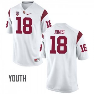 #18 Jalen Jones USC Youth Stitched Jerseys White