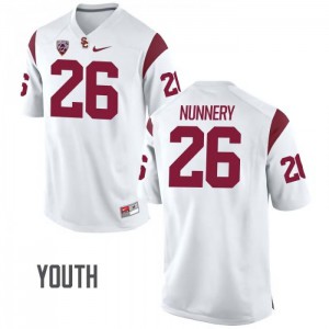 #26 Davonte Nunnery USC Trojans Youth Official Jersey White