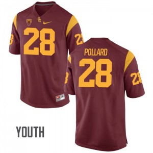 #28 C.J. Pollard USC Youth No Name Football Jerseys Cardinal
