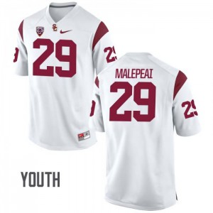 #29 Vavae Malepeai USC Trojans Youth Player Jersey White