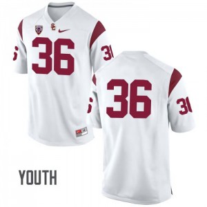 #36 Chris Tilbey USC Youth No Name High School Jersey White