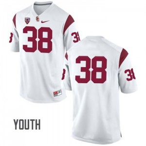 #38 Reid Budrovich USC Youth No Name Stitched Jersey White