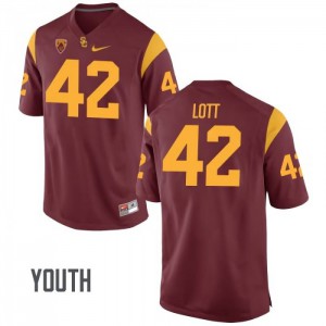 #42 Ronnie Lott Trojans Youth College Jersey Cardinal