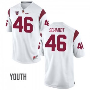 #46 Wyatt Schmidt USC Youth College Jerseys White