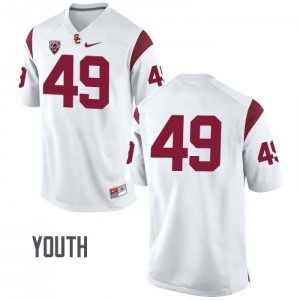 #49 Michael Brown USC Youth No Name College Jersey White