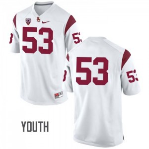 #53 Kevin Scott USC Youth No Name Stitched Jersey White
