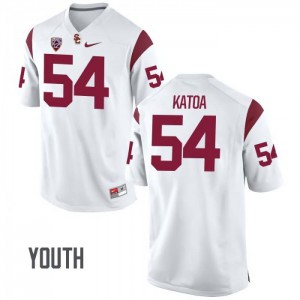 #54 Tayler Katoa Trojans Youth College Jerseys White