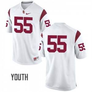 #55 Junior Seau Trojans Youth No Name College Jerseys White