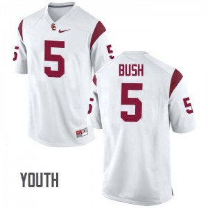 #5 Reggie Bush Trojans Youth Football Jersey White