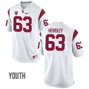 #63 Roy Hemsley USC Youth NCAA Jersey White