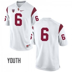 #6 Michael Pittman Jr USC Youth No Name Stitched Jersey White