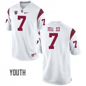 #7 Marvell Tell III USC Trojans Youth University Jerseys White