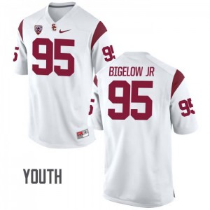 #95 Kenny Bigelow Jr USC Youth Stitched Jersey White